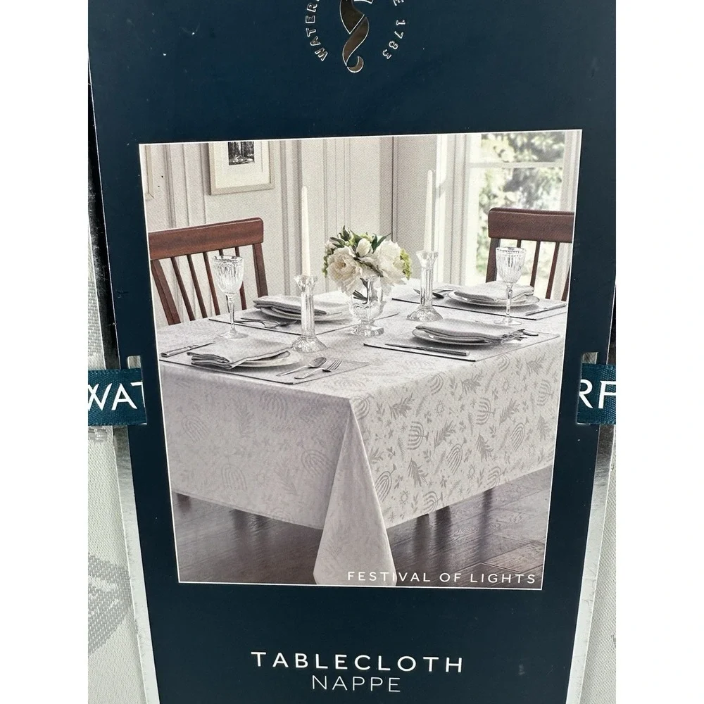 Waterford Hanukkah Tablecloth Oblong Nappe 70 x 104